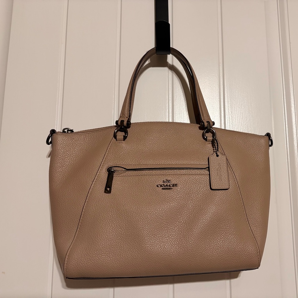 Coach  Prairie Satchel Tan Pebbled Leather